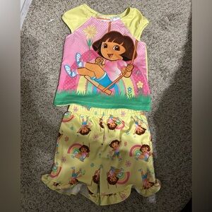 Y2K Nickelodeon Dora Kids Pajama Set